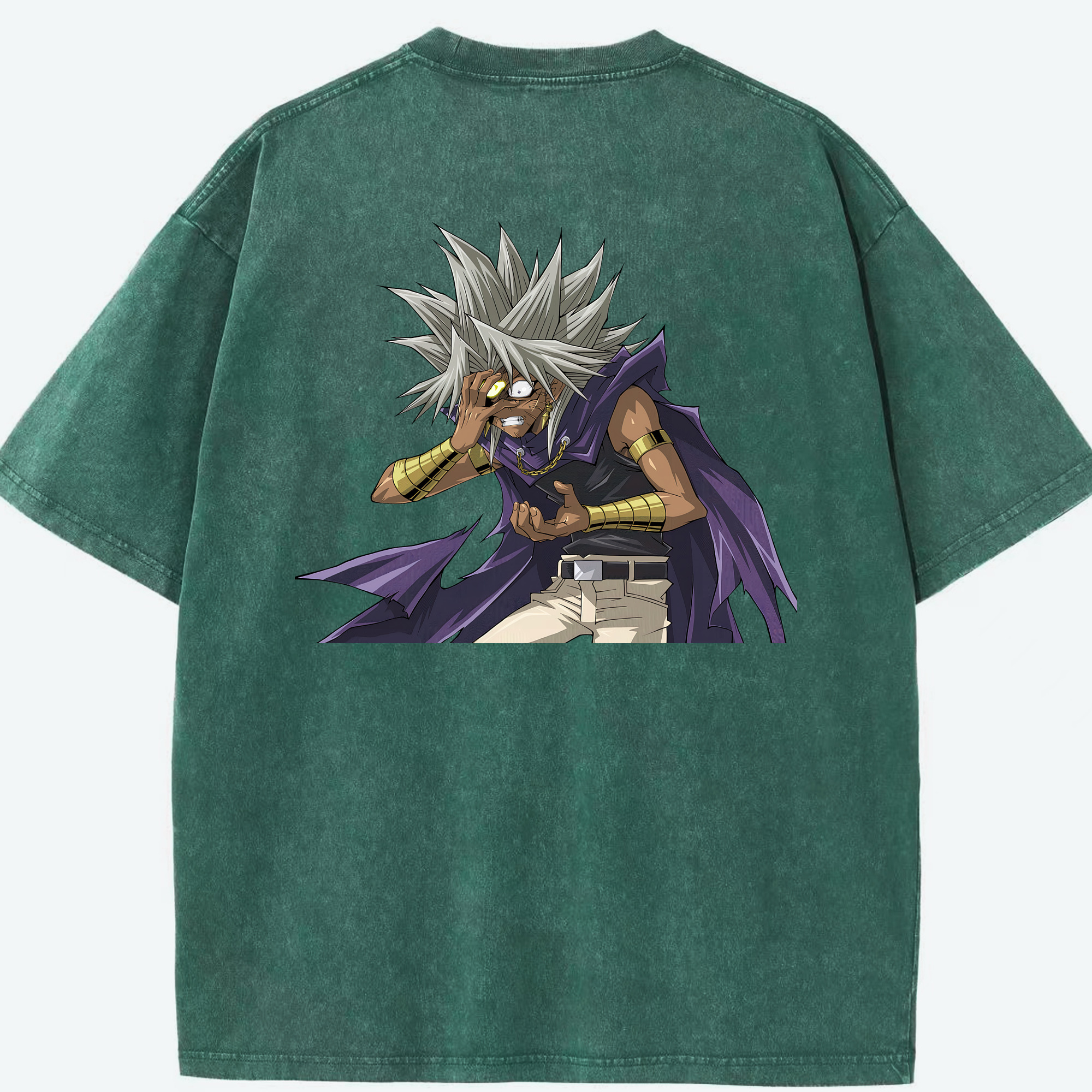 （画像用） 遊☆戯☆王 Yu-Gi-Oh! 綿100% ヴィンテージ風 半袖Tシャツ（背面プリント）